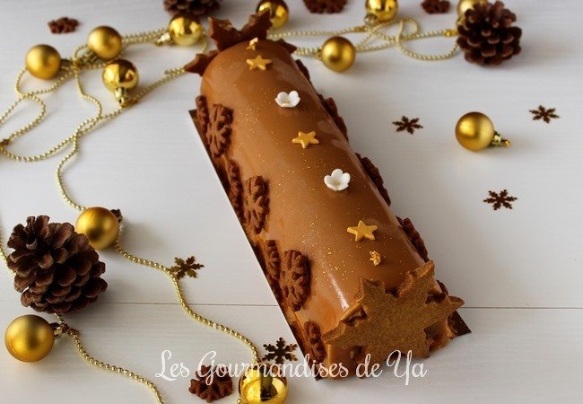 Bûche poires, vanille et spéculoos LGY 03