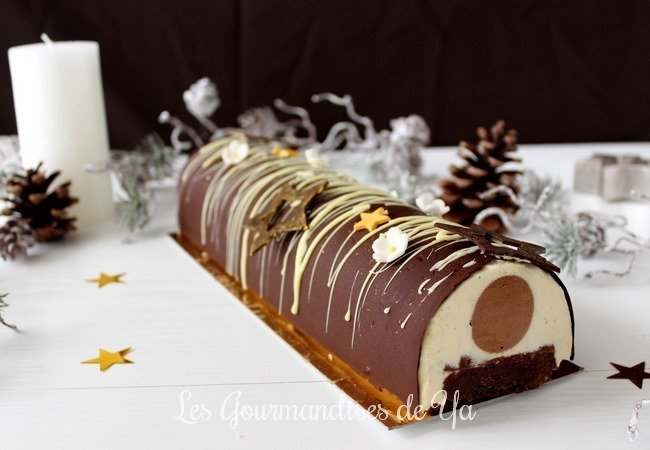 Bûche vanille, chocolat-tonka - Les Gourmandises de Ya