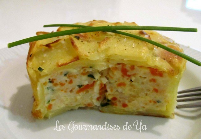 Flan de râpé de la mer en cage de pommes de terre LGY 03