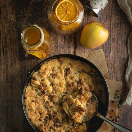 Crumble pommes - spéculoos et pépites de chocolat