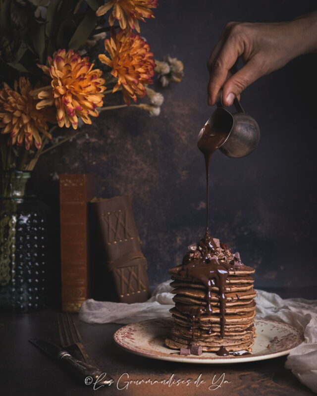 Pancake chocolat, avoine et coco