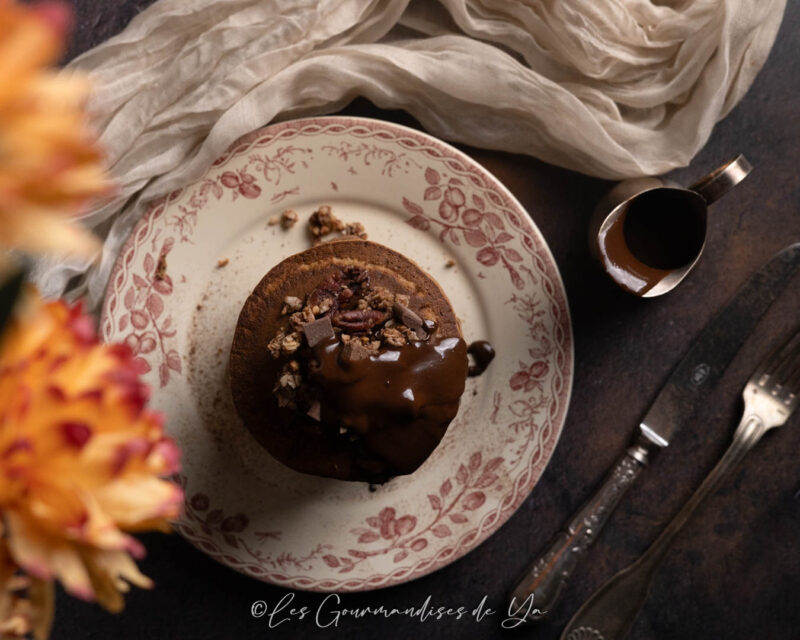 Pancake chocolat, avoine et coco