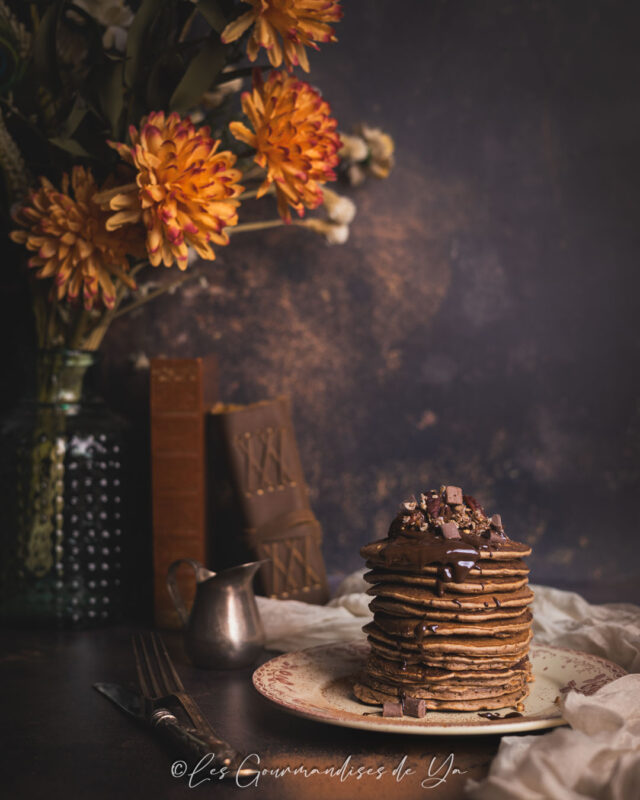 Pancake chocolat, avoine et coco