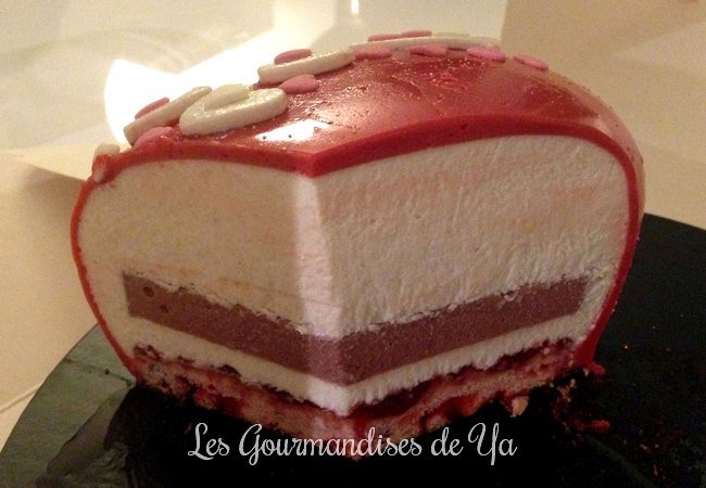 Coeur d'amour amande - framboise LGY 03