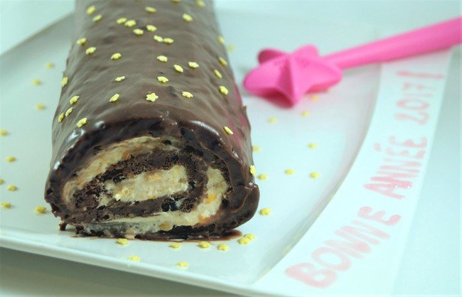 Bûche mandarine - chocolat