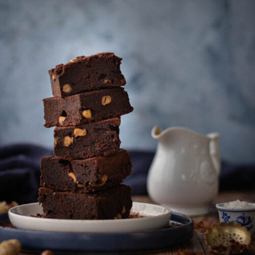 Brownie chocolat noir et cacahuètes