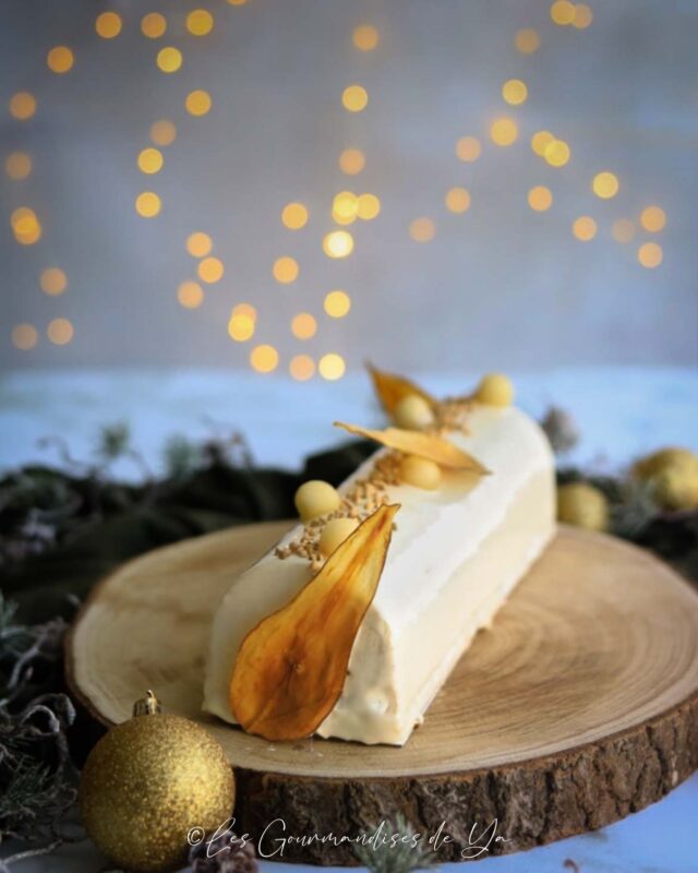 Bûche poire et sarrasin