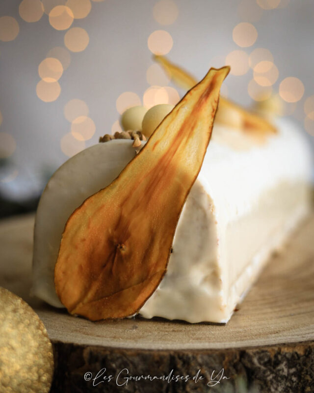 Bûche poire et sarrasin