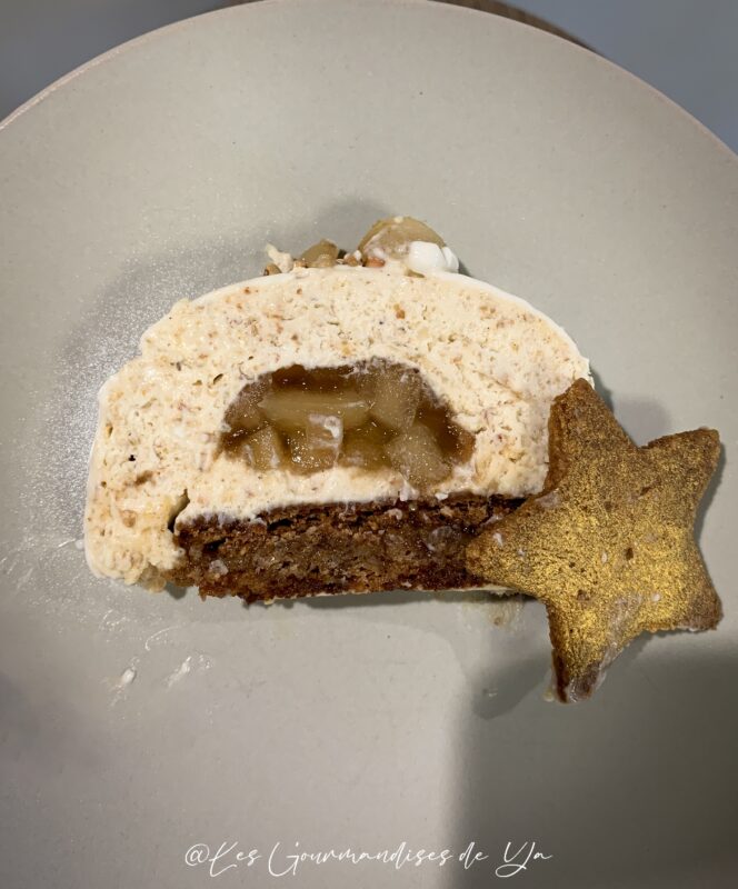 Bûche poire et sarrasin