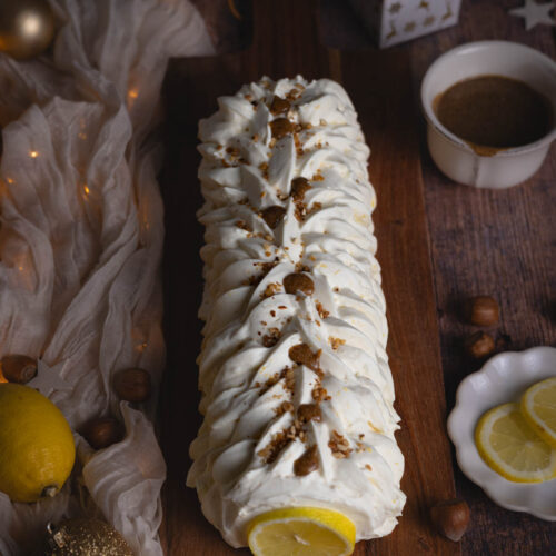 Bûche citron et praliné