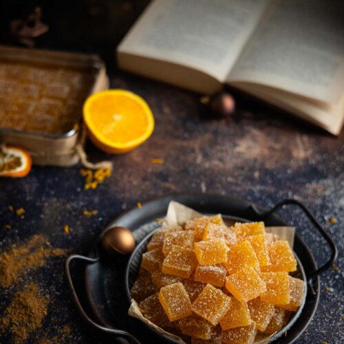 Pâtes de fruit orange et spéculoos